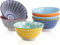Selamica Porcelain Ice Cream Bowls Set of 6, Small Bowls, Assorted Colors | Ceramic bowls for Dessert, Ice Cream