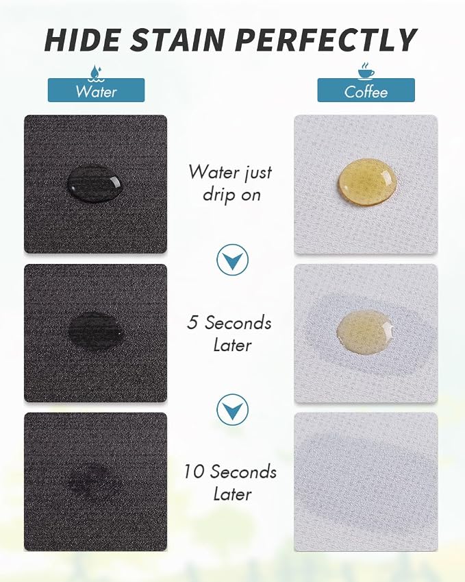 AMOAMI Dish Drying Mat for Kitchen Counter-Coffee Mat Bar Accessories, Hide Stain, Rubber Backed, Absorbent, Fit Under Coffee Maker, Espresso Machine, Pot, Dish Rack,(16X24,Buffalo Black)