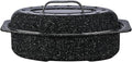 Granite Ware 13" Oval Roaster with Lid – Enameled Steel, Oven Safe to 932°F – Ideal for Roasting, Baking & Sourdough Bread – Self-Basting Cover, Dishwasher Safe, 7 lb Capacity | Oval Roaster Capacity, Roasts Up To 7 Lb Poultry Or Meat, Covered Cooking ...