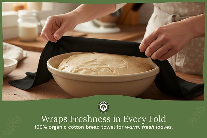 Black Flour Sack Tea Towels - 100% Cotton, 27"x27", 5 Pack, Highly Absorbent Dish Towels - Versatile Use for Baking - Customize with Embroidery, Printing or Sublimation