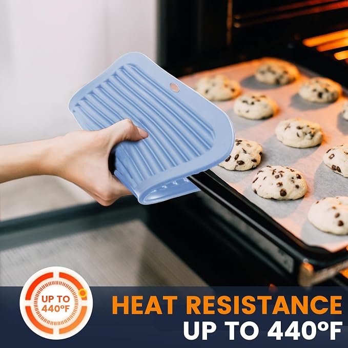 Silicone Trivet Mats 4 Heat Resistant Pot Holders Multipurpose Non-Slip Hot Pads for Kitchen Potholders, Drying mat, Jar Opener, Spoon Holder, Coaster(Bamboo Moon)