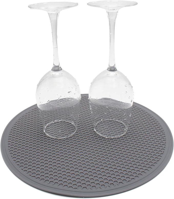 Tongjude Silicone Microwave Mat - 11.7" x 11.7" - Non-Slip Silicone Trivet, Hot Pot Holder, Jar Opener, Dishwasher Safe