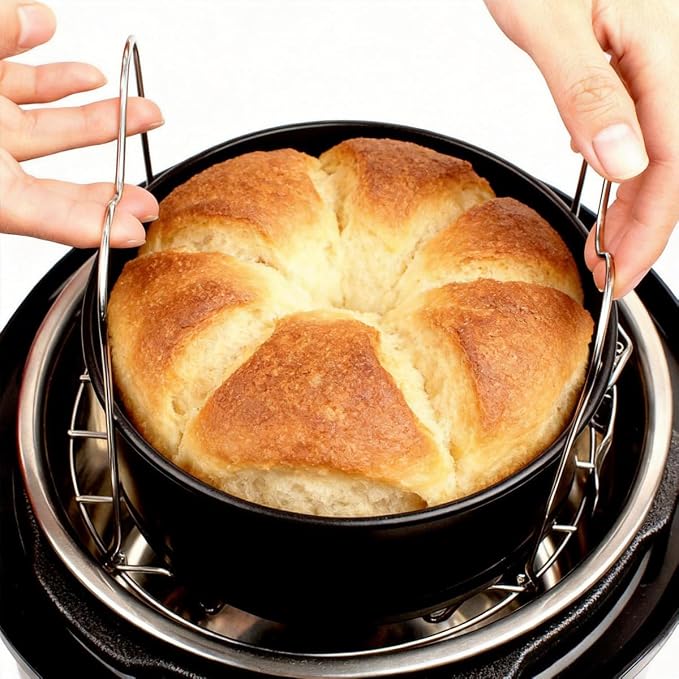 Steamer Rack Trivet with Handles for Instant Pot Pressure Cooker Accessories (Handle Without Silicone, for 3qt)