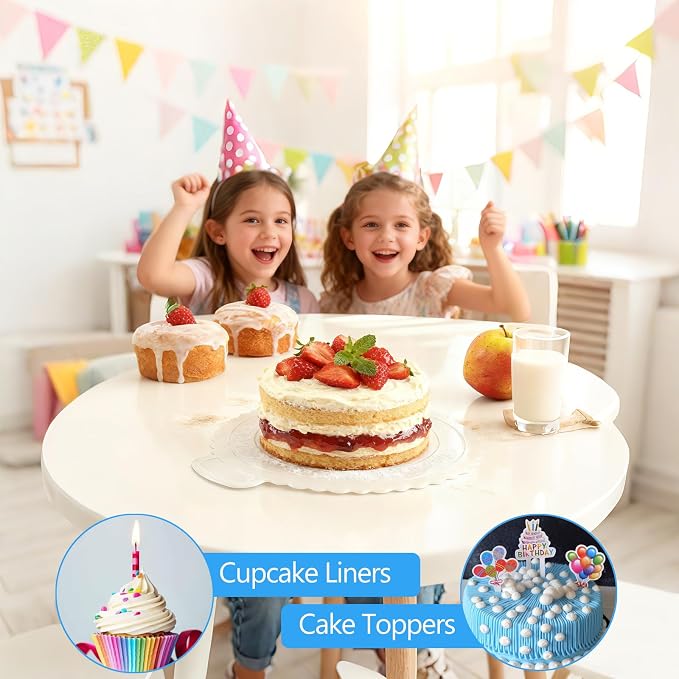 Makmeng 722pcs Cake Decorating Kit - Baking Supplies with Springform Pans, Cake Rotating Turntable, Icing Piping Bags and frosting Tips Set - Cake Decorating Tools for Beginners
