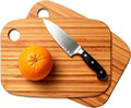 2 Pcs Small Bamboo Cutting Boards Set for Kitchen with Hanging | Mini Bamboo Cutting Board Set of 2 for Vegetables, Fruit, Bread, Meat - BPA Free, 9" x 6.5"