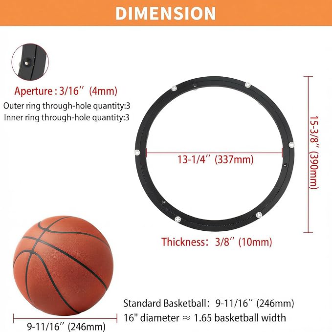 16 Inch Lazy Susan Hardware Heavy Duty Metal Rotating Hardware Large Turntable Bearing Ring Lazy Susan Kit Parts Mechanism for Puzzle Board, Dining Tables(Base Only, Black)