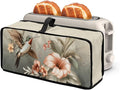 ZDCUSTOM 2 Slice Slim Toaster Cover Keep Kitchen Small Appliance Clean Dustproof Waterproof Long Slot Bread Maker Machine Dust Cover Vintage Flower Hummingbird