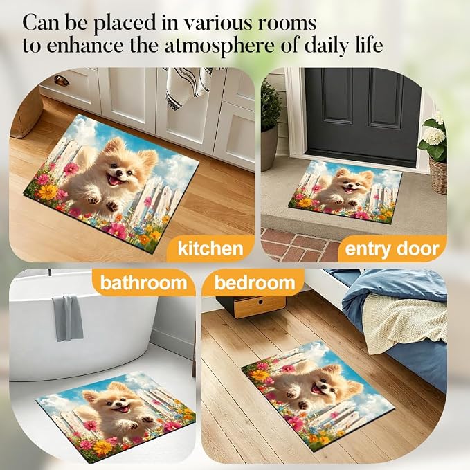 Stove top covers for electric stove 28.3 x 20.5 Inch Cute Dog Garden Scene Stove Top Covers