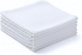 Flour Sack Shop Towels, White Cotton Cleaning Towels 14" x 12", Pack of 6 Reusable Absorbent Towels for Garage, Automotive, Workshop, Kitchen Cleaning, Polishing, Dusting & Multi-Purpose Use