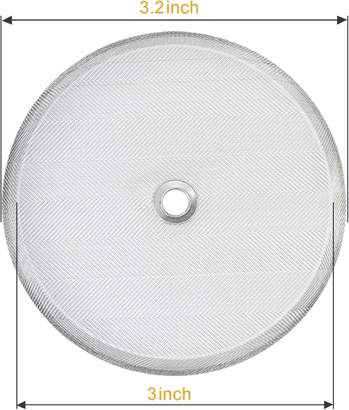 8 Pieces French Press Replacement Filters 3.2 Inch Stainless Steel Mesh, French Press Filters Replacement Screen for 21oz/3.15 Inch Wide French Press Coffee Press