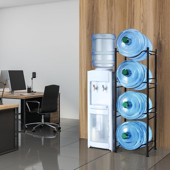 5 Gallon Water Cooler Jug Rack, 4 Tier Detachable Water Bottle for Home | Water Bottle, Heavy Duty Water Bottle Organization for Office