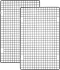 Tebery 2 Pack Black Heavy Duty Wire Cooking Rack Baking Racks, 16" x 10" Nonstick Baking & Cooling Grid for Roasting, Cooking, Grilling, Drying