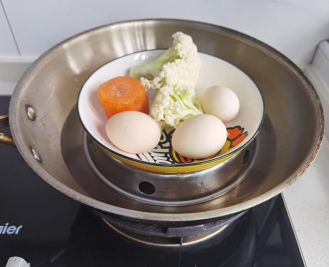Universal Wok Ring Stand - Sturdy Stainless Steel Support for Woks, Fits Most Home Kitchens & Restaurants,4 Sizes 4-Pack