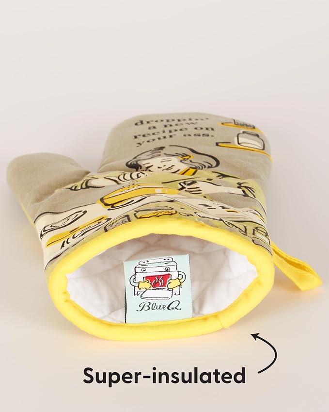 Blue Q Oven Mitts - Cute Kitchen Accessories & Kitchen Gifts - A New Recipe | Cute Oven Mitts with unique artwork, Super-Insulatted Quilting, Easy care maintenance, Kitchen gifts for women and home cooks