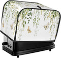 2 Slice Toaster Cover Butterfly Watercolor Botanical Leaf Dust Proof Washable Kitchen Appliance Cover with Pocket, Oxford Fabric Countertop Toaster Protector for Standard Toasters Small Appliances