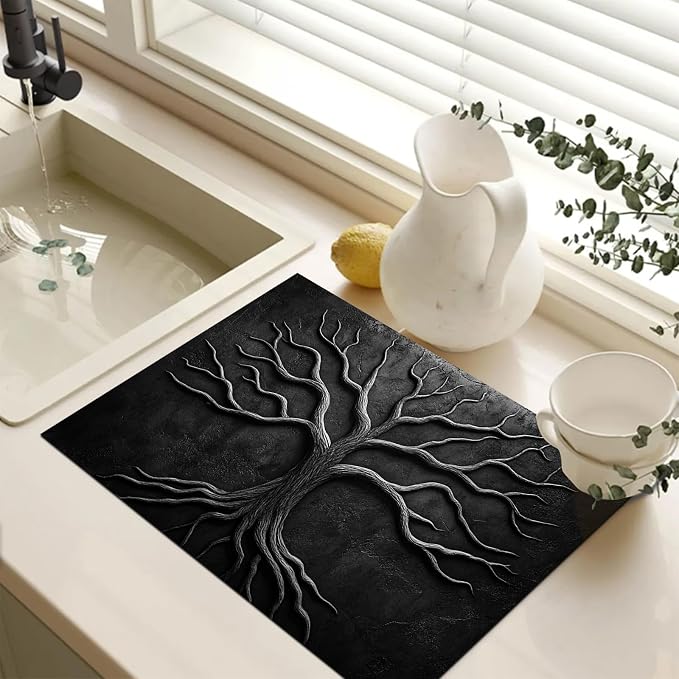 HOMETITUTE Stove Top Cover 28x20 Tree of Life Design Heat Resistant Mat