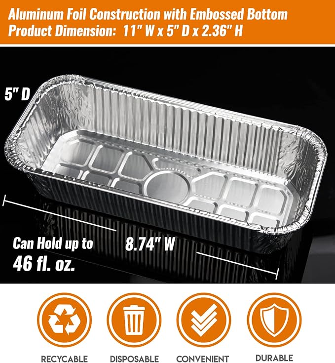NUPICK 35 Pack Drip Pan Compatible for Weber SmokeFire EX4 / EX6 / EPX6 | Genesis II 400/600, Summit 400/600 Series Grills, Fit for Weber 36” & 28” Griddle, 11.4" x 2.9" x 4.75"
