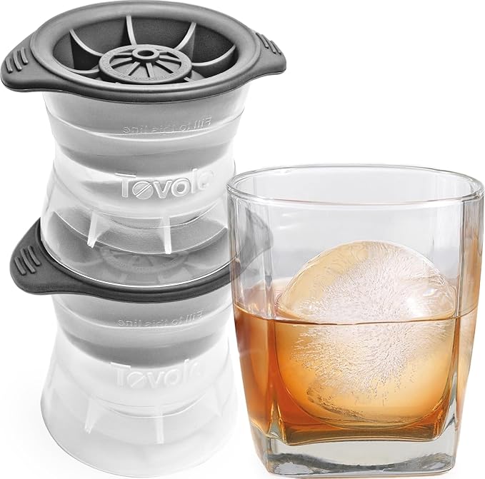 Tovolo Craft Ice Sphere Molds for Whiskey & Cocktails, Set of 2, Large
