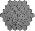 7 x 7" Hive Interlocking Silicone Trivet, BPA, PVC-Free , Heat Resistant Up To 675°F, Non Slip, Protects Table From Heat, Cement Color, Pack of 1
