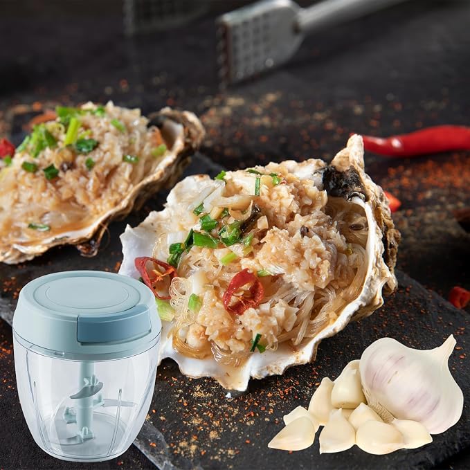 Small Manual Food Processor Protable Meat Salad Fruit Chopper Onion Cutter Garlic Mincer Kitchen Gadgets,900ml