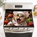 Cat Chef Stove Top Cover 28.35x20.47 in Non Slip Burner Mat | Heat Resistant Cooktop Protector Mat with Non-Slip Backing, Scratch Protection and Countertop Drying Mat.