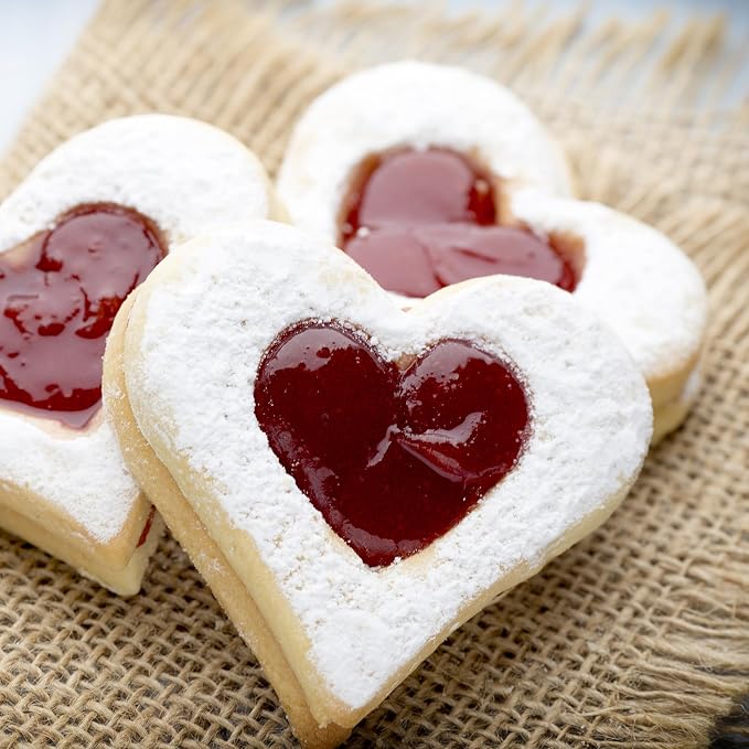 Heart Cookie Cutter Set Large/Small/Mini - 5 Inch, 4 Inch, 3 Inch, 2 Inch - 4 Piece Valentine's Heart Shaped Cookie Cutters Shapes Biscuit Molds for Baking - Stainless Steel