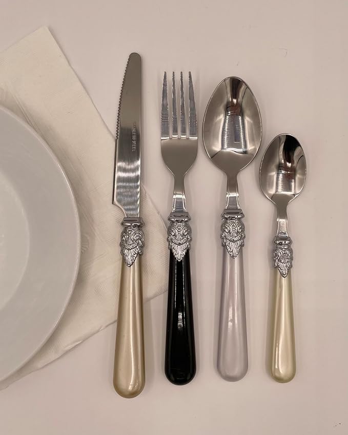 Gypsy Color Glam Mix & Match Stainless Steel Flatware Collection, Set of 16
