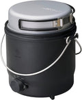 Electric Outdoor Cooker, Portable Hot Pot & Steamer, Rice Cooking Mode, Non-Stick 500W Camping Stove, 3 Heat Settings, 800ml Capacity, Auto Keep Warm, Plug-in for Power Stations (Black)