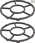 2 Pack Cast Iron Wok Ring for Gas Stove, Universal Non-Slip Wok Support Stand for 4 & 5 Claw Burner Grates, Moka Pot Reducer & Small Pot Grate Stand Replacement Accessories, Black