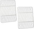 P&P CHEF 11.6" x 9" Cooling Baking Wire Racks Pack of 2, Silver | Stainless Steel Cooling Racks for Cooking Baking Roasting Grilling Drying, Dense Wires & Smooth Edge, Easy Clean & Rust Proof