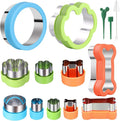 CECEAOAIME 11 Pcs Dog Bone Cookie Cutter Set Round Biscuit Cutters