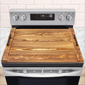 30"x22" Noodle Board Stove Cover for Electric & Gas Stoves, Cabonized Pine Wood Ranges Stovetop Cover for Extra Counter Space, Also Sink Cover & Serving Tray