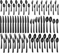 Yoehka 40 Pieces Black Silverware Set, Stainless Steel Flatware Set for 8 | Heavy Duty, Mirror Polished, Includes Knife/Spoon/Fork, For Home, Restaurant, Hotel, Dishwasher Safe