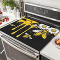 HOMETITUTE Honey Bee Stove Top Cover 28x20 Honeycomb Daisy Diatomite Mat