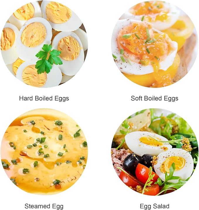 VOBAGA Electric Egg Cooker, Rapid Egg Boiler with Auto Shut Off for Soft, Medium, Hard Boiled, Steamed Eggs, Vegetables and Dumplings, Stainless Steel Tray with 7-Egg Capacity (Yellow)