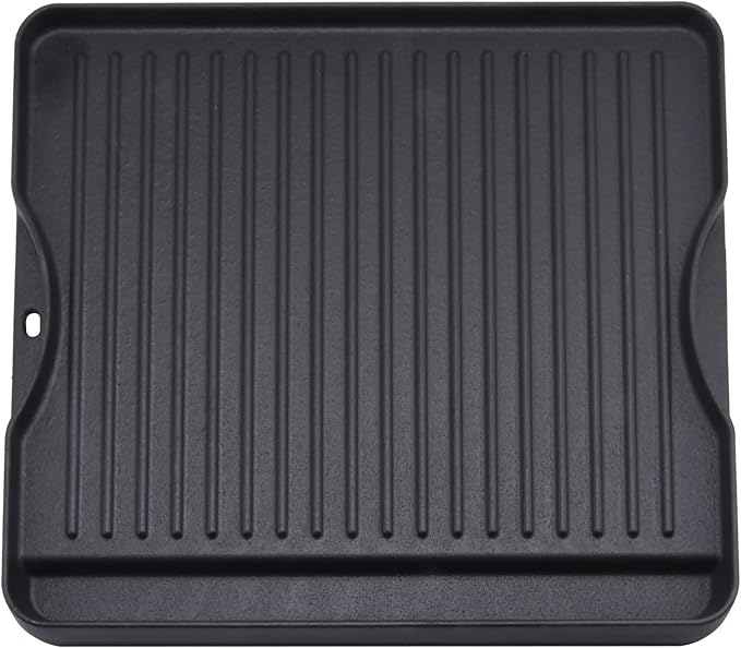 GGC Reversible Cast Iron Grill Griddle for All Camp Chef 14" and 16" Stoves, Double Side Griddle for Camp Chef Explorer 2-Burner, 3-Burner, Single Burner Stove, Cooking Surface 14" x 16"
