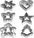 YXClife Christmas Cookie Cutter Set - Gingerbread Man, Snowflake, Christmas Tree, Heart, Star, Angel - 18 Piece Christmas Cookie Cutters, Cookie Cutters Christmas Shapes for Holiday Winter Baking