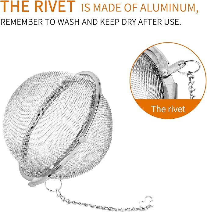 Fu Store 2pcs Stainless Steel Mesh Tea Ball 3.55 inches Tea Strainers | Teas Infuser Strainer Filters for Teas