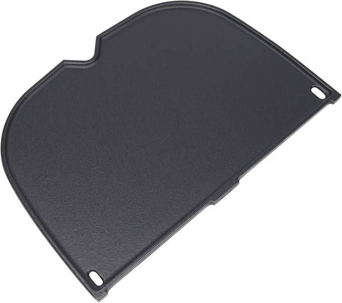 QuliMetal Cast Iron Griddle for Weber Q2000N, Q2200N, Q2600N+ & Q2800N+ | Half griddle design allows simultaneous griddle and grate cooking, ideal for breakfast, seafood, bacon and vegetables.