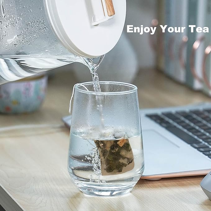 Numola 100Pcs Disposable Tea Bags for Loose Leaf Tea, Empty Tea Bags Natural Material Seal Tea Infuser Bag, Tea Infuser Sachets with Drawstring Herb Sachet Bags for Loose Tea (4" x 3.2")