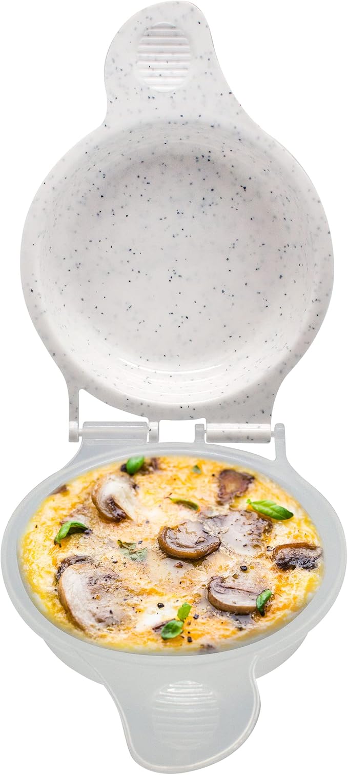 Good Living Microwave Egg Muffin Pan – Quick 1-Minute Breakfast Sandwich Maker, Non-Stick, BPA-Free