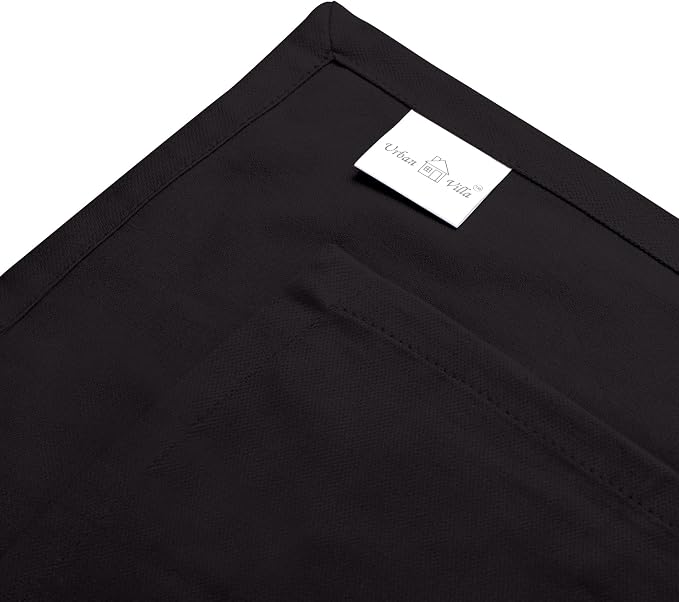 Urban Villa Kitchen Towels Cotton Dish Towels 20”x30” (Set of 3) Black