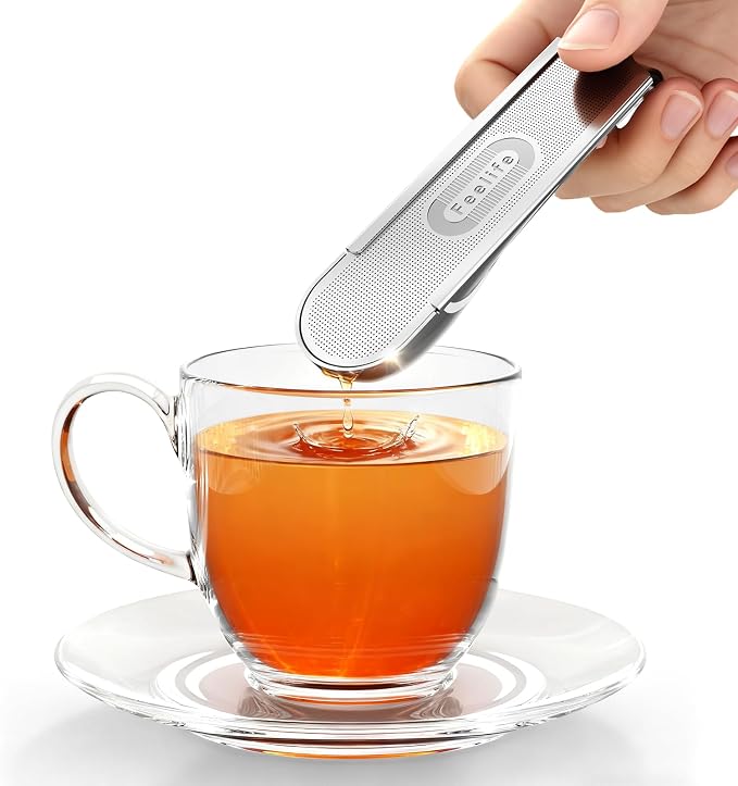 2-in-1 Tea Scoop Infuser for Loose Leaf Tea Strainer Fine Mesh | 304 Stainless Steel Tea Infuser, Easy to Fill and Clean, Loose Leaf Tea Steeper for Cup Mug Teapot