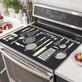 HOMETITUTE Stove Top Cover 28x20 Utensil Design Heat Resistant Mat