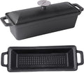 Crucible Cookware Cast Iron Bread Pan with Lid - Pre-Seasoned - Oven Safe Form for Baking and Cooking - Loaf Pan