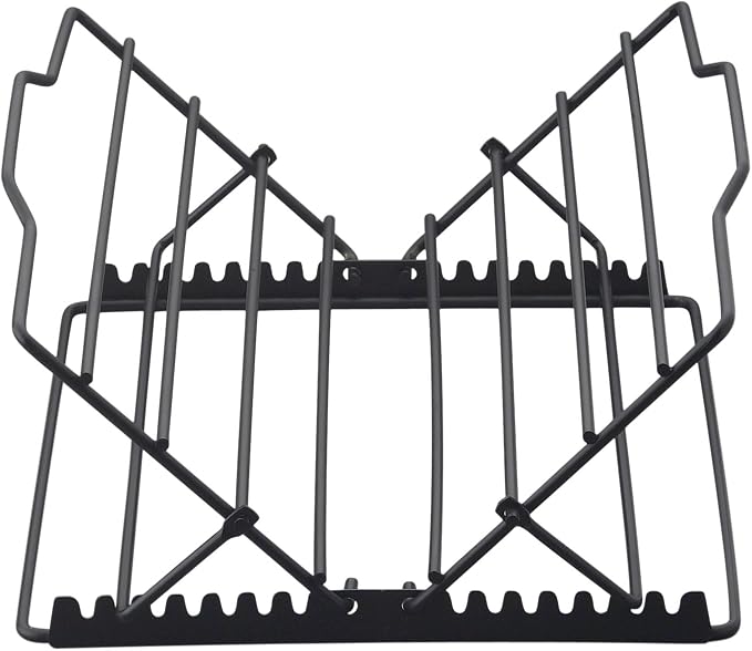 HIC Kitchen Roasting Adjustable Baking Rack, Nonstick-Coated Steel, Adjusts to 7 Different Positions, 11.5 x 10.5 x 0.5-Inches