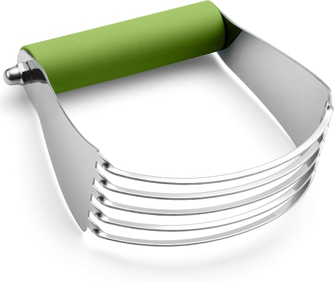Spring Chef Large Dough Blender For Baking - Durable Pastry Blender - Green | Heavy Duty Dough Mixer Hand Tool w/ Stainless Steel Blades, Professional Pastry Cutter Tool for Easy Mixing, Dishwasher Safe