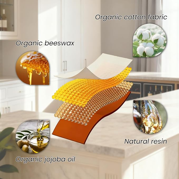 Beeswax Bread Bags for Sourdough, Reusable XL 17 x 12.6 Inch Organic Cotton Food Storage Bag, Freezer Safe Natural Beeswax Lined Bread Bags for Homemade Bread, Kitchen Food Storage (1)