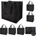 6 pack Reusable Grocery Bags,Thick Bottom-Shopping Bag for Groceries | Heavy Duty Large Shopping Totes,Reusable Bags With Handles ,Foldable,Washable ,Load Capacity Over 45 Pounds
