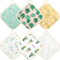 6 Pack Pot Holders 100% Cotton Heat Resistant Potholder, Machine Washable Pot Holder, Hot Pads, Table Pads for Cooking Baking (B)